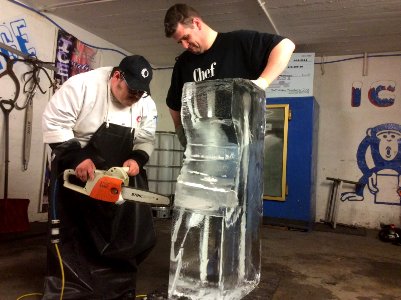 Ice carving!