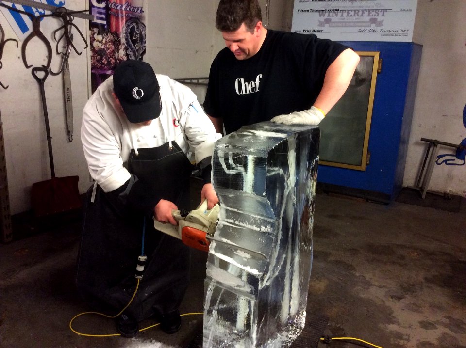 Ice carving!