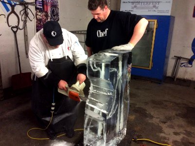 Ice carving!
