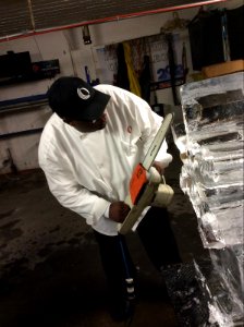 Ice carving