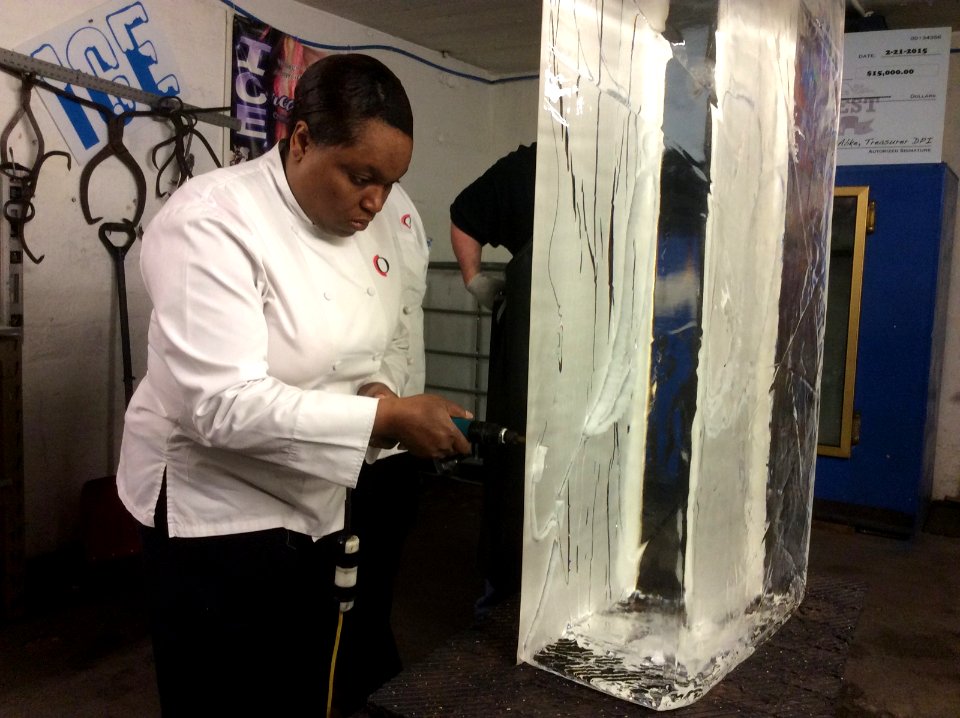 Ice carving!
