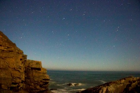 Night Sky and Stars at Coast