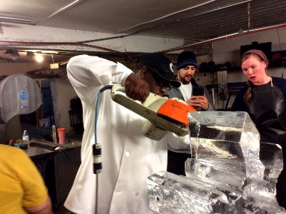 Ice carving