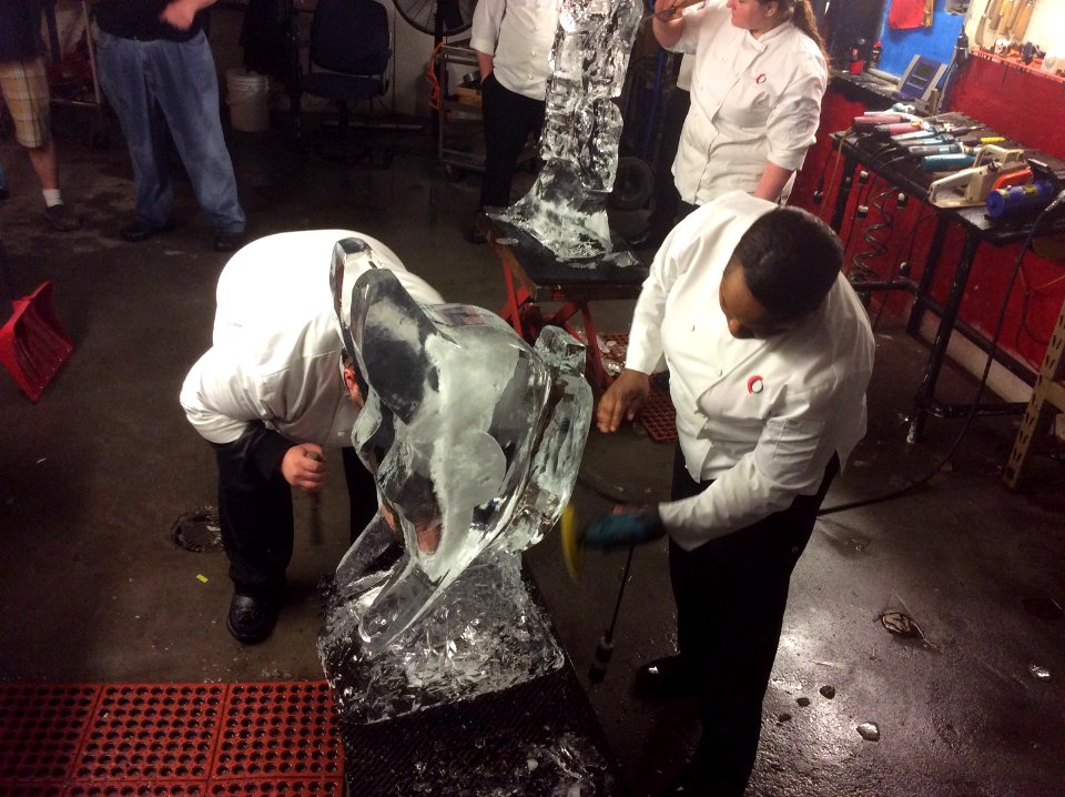 Ice carving!