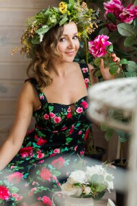 Spring wreath smile