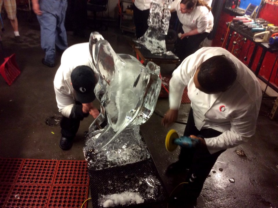 Ice carving!