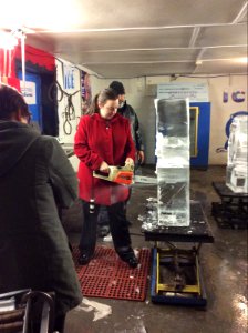 Ice carving, day 1