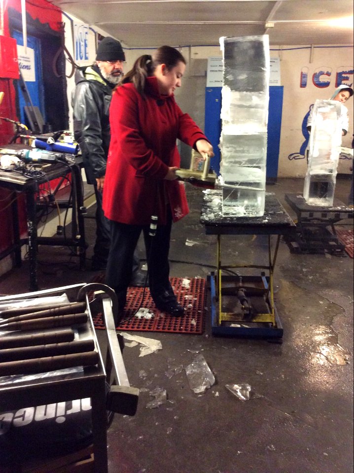 Ice carving, day 1
