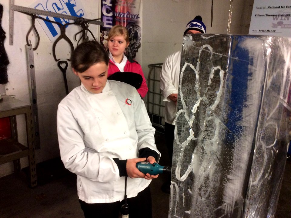 Ice carving!