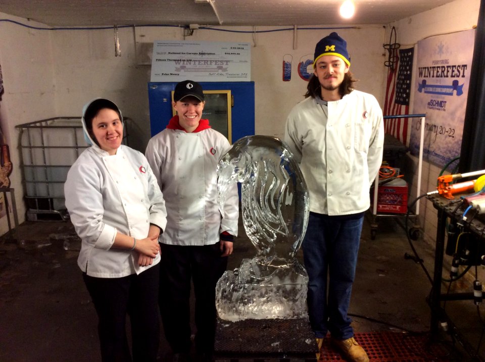 Ice carving, day 1