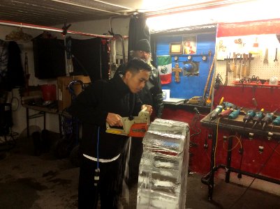 Ice carving!