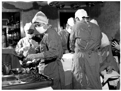 Nurses in the operating theatre, Royal Brisbane Hospital, August 1969 photo