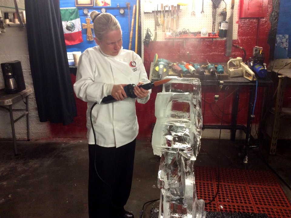 Ice carving!