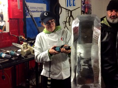 Ice carving, day 1