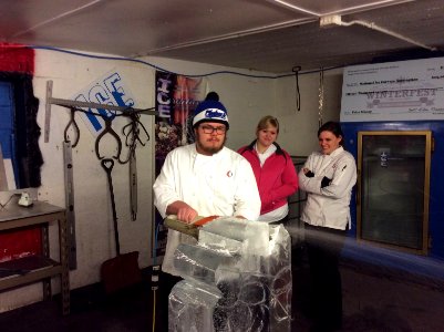 Ice carving!