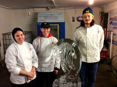 Ice carving, day 1