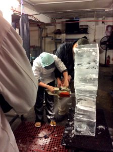 Ice carving, day 1