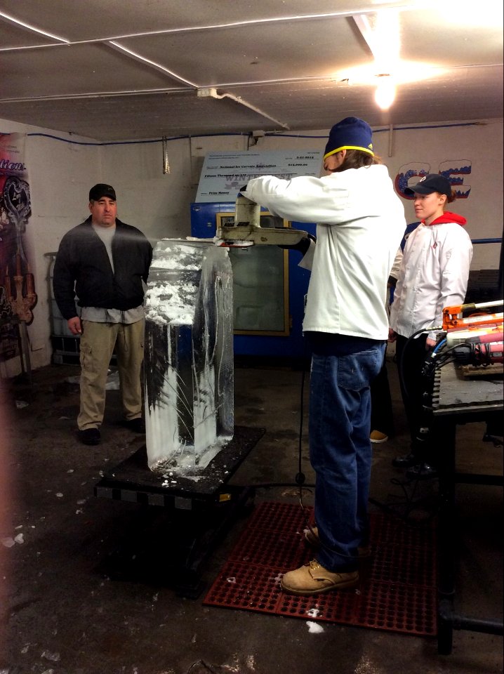 Ice carving, day 1