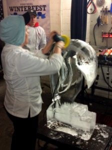Ice carving, day 1