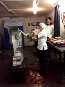 Ice carving, day 1