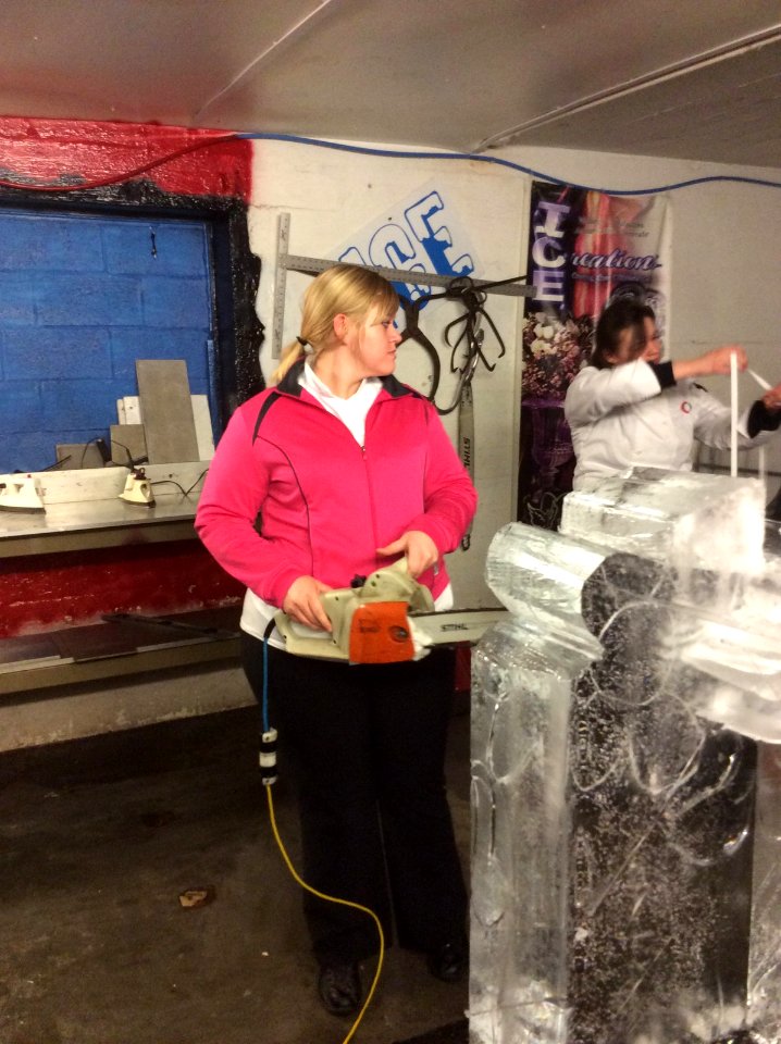Ice carving!