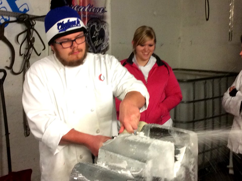 Ice carving!