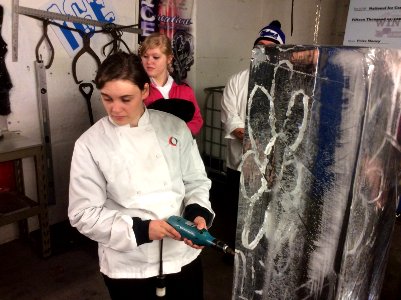 Ice carving!