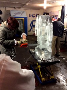 Ice carving, day 1