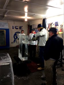 Ice carving, day 1