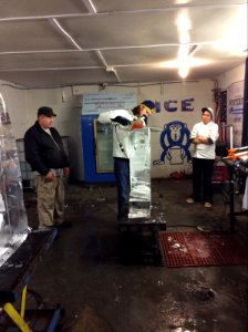 Ice carving, day 1