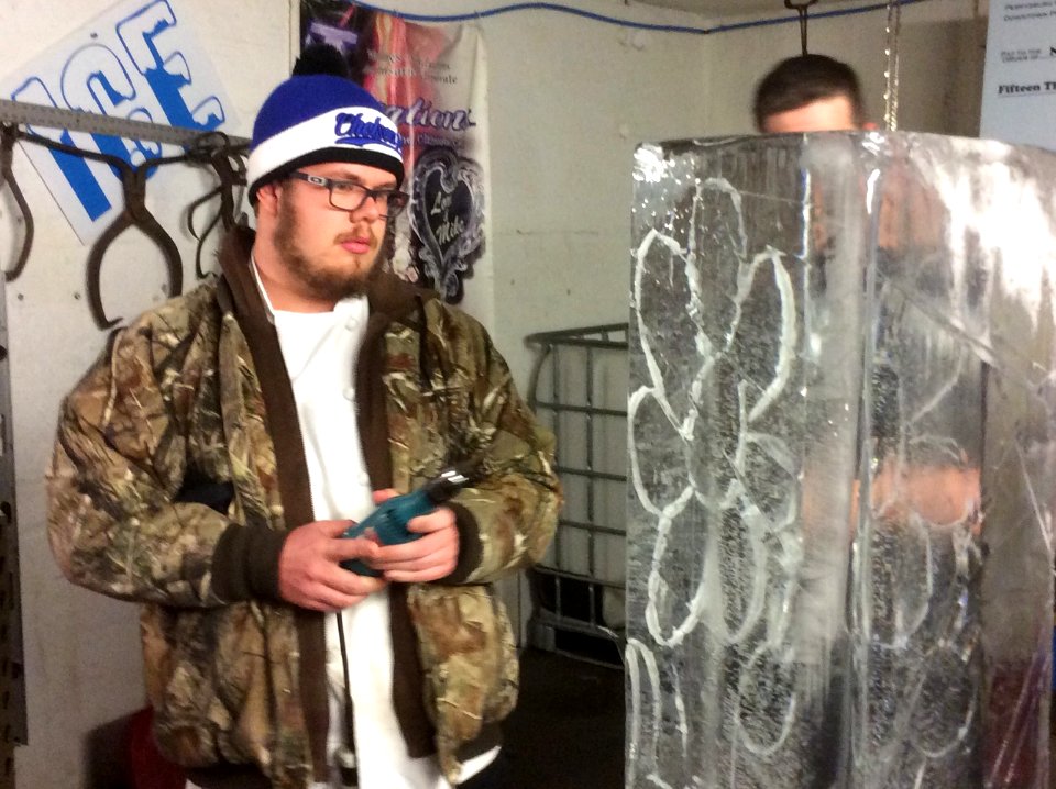 Ice carving!