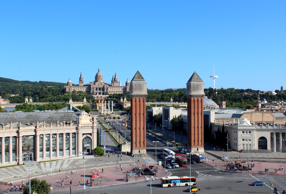 Barcelona spain blue art