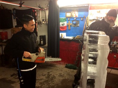 Ice carving!