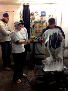 Ice carving, day 1