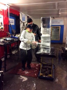 Ice carving, day 1