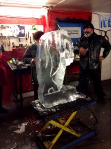 Ice carving, day 1