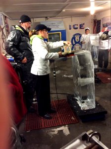 Ice carving, day 1