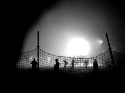 Black and White Ski Jumps
