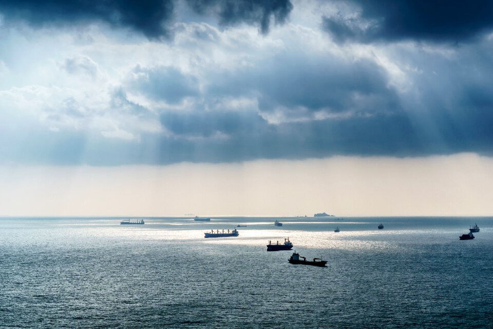 Sea water sunbeams