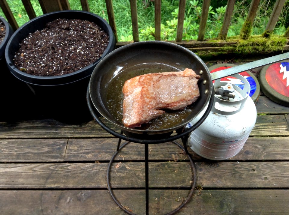 Browning The Brisket In Cannabis Oil