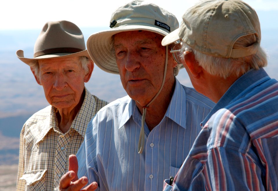 Kent Frost, Stewart Udall & Kent Sleight (left to right)