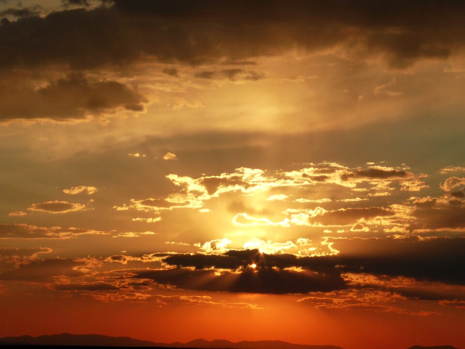 Red orange sunset