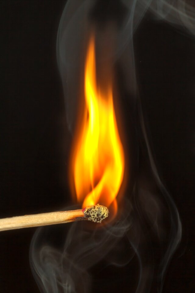 Burn matches kindle