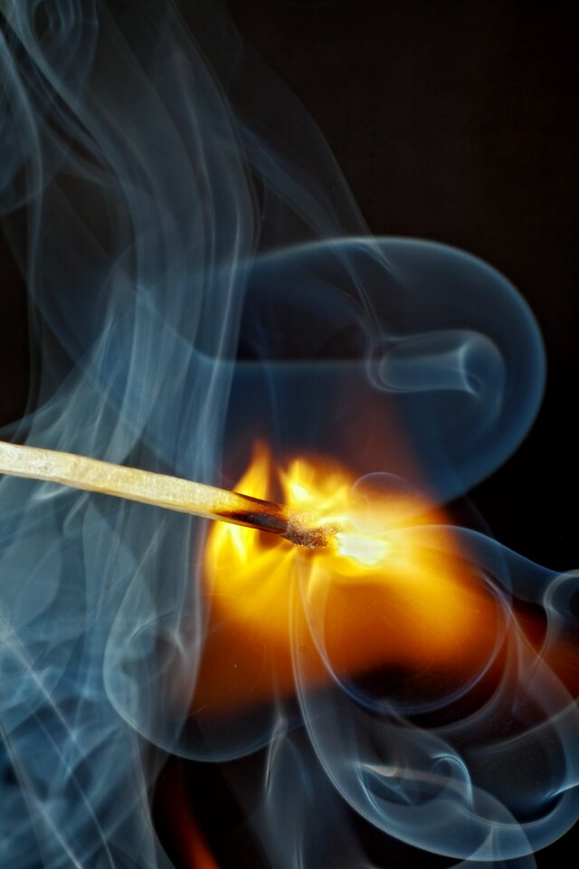 Burn matches kindle