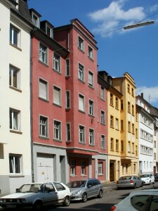Houses facades city