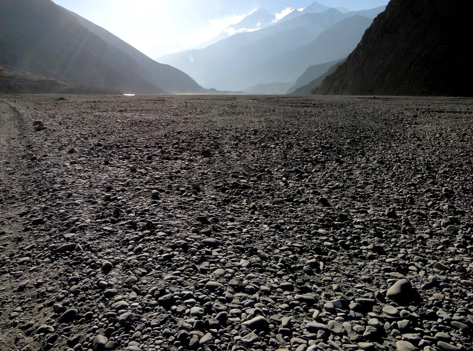 Bone dry river bed