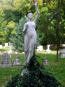 Woman Statue w:Leaves II