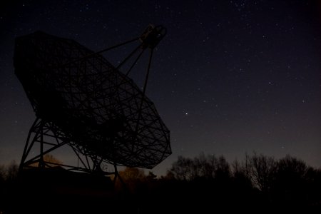 Clear night at the Dwingeloo radiotelescoop photo