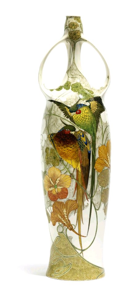Rozenburg, Den Haag, “Eggshell" Porcelain. Painted by H.G.A. Huyvenaar.