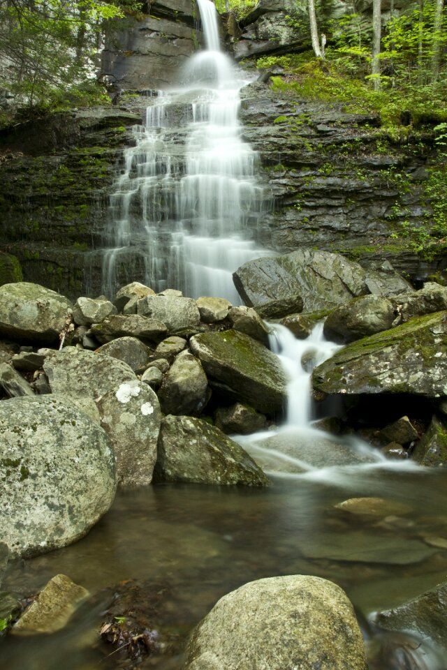Fall stream rock